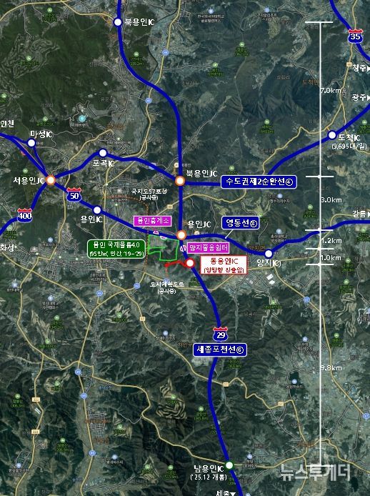 동용인IC 신설 사업 위치도