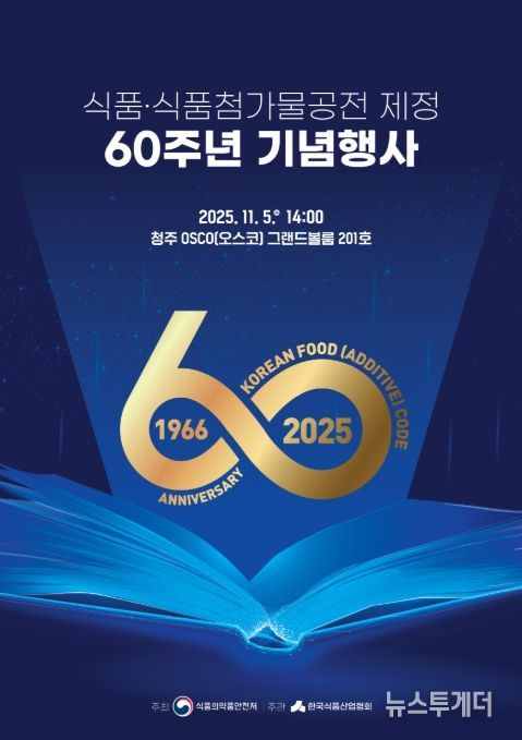 '식품 및 식품첨가물 공전 제정 60주년 기념행사' 포스터