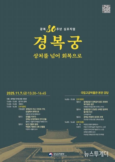 '광복 80주년 경복궁, 상처를 넘어 회복으로' 학술 토론회 포스터