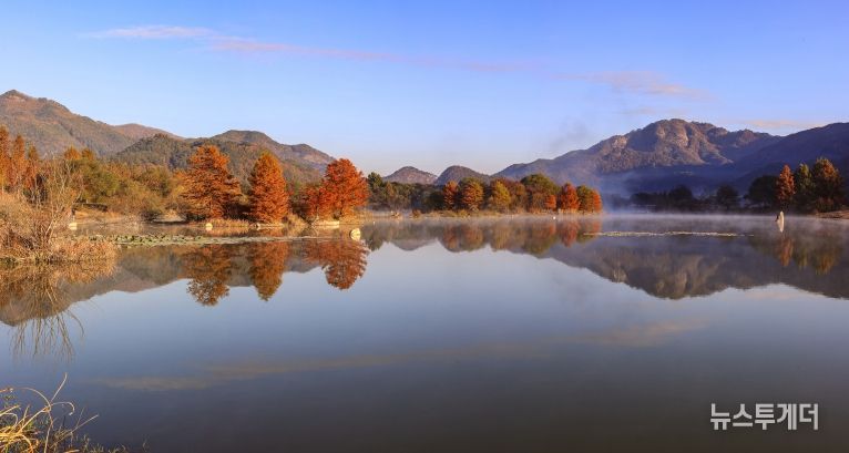 대한민국에서 가장 아름다운 여행지에 진안 주천생태공원 대상 영예(주천생태공원-진안군 촬영본)