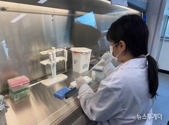 하수 유입수 병원체 바이러스 검사 사진