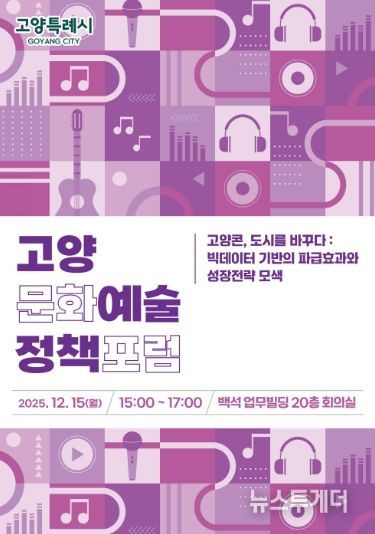 ‘2025 고양문화예술정책포럼’ 홍보문
