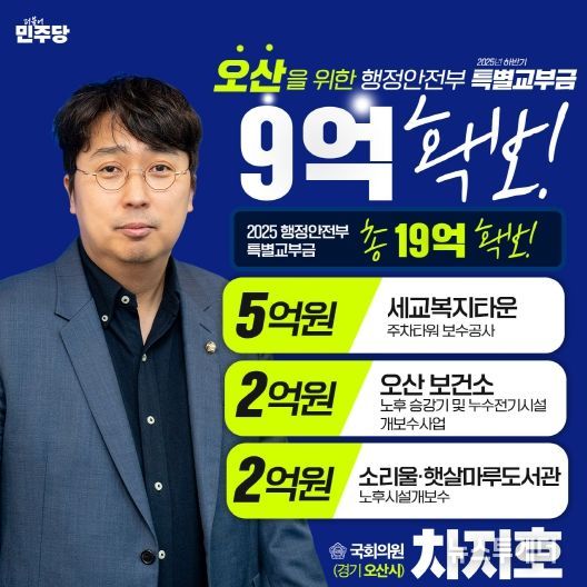 더불어민주당 차지호 국회의원(경기 오산)