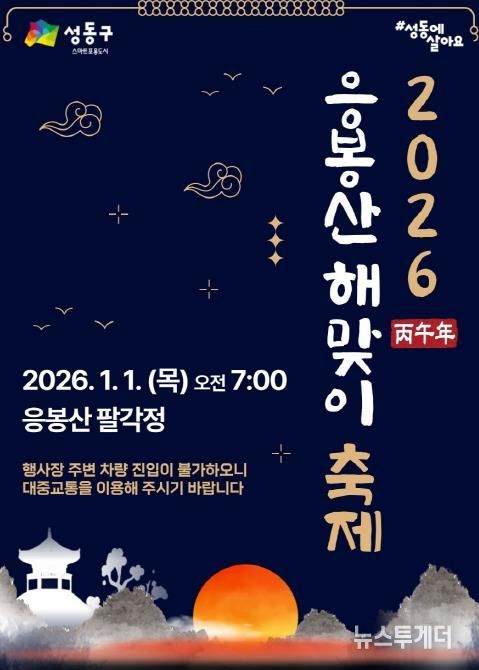 ‘2026년 응봉산 해맞이 축제’ 홍보 포스터 이미지
