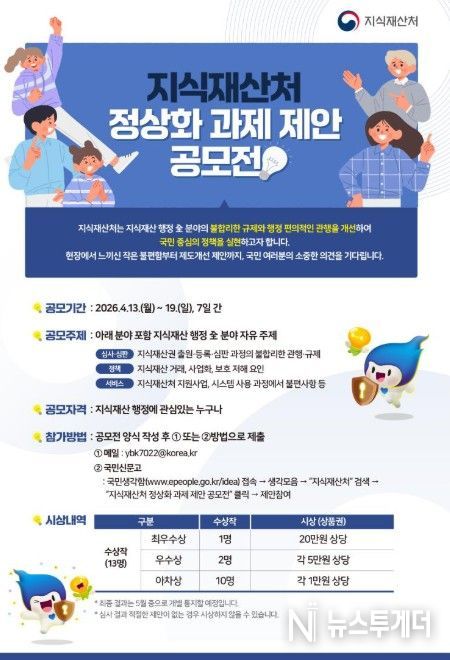 지식재산처 정상화 과제 제안 공모전 포스터